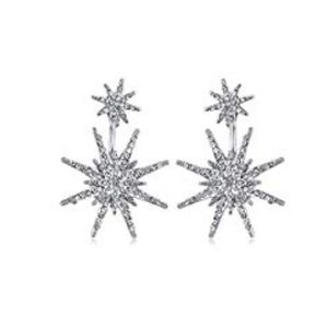 Cubic Zirconia Star Earrings